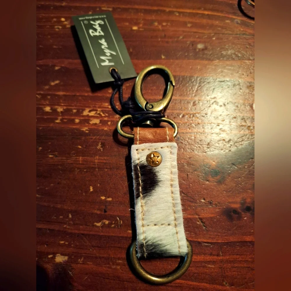 Myra Bag Brown and Black Key Holder